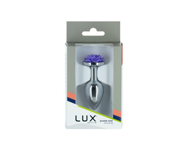 Lux Active RoseMetal Butt Plug 3in Purpl