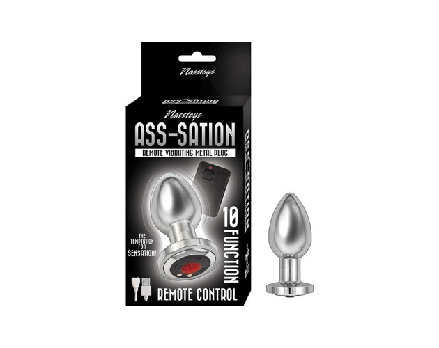 Ass-Sation Remote Vib Metal Plug Silver