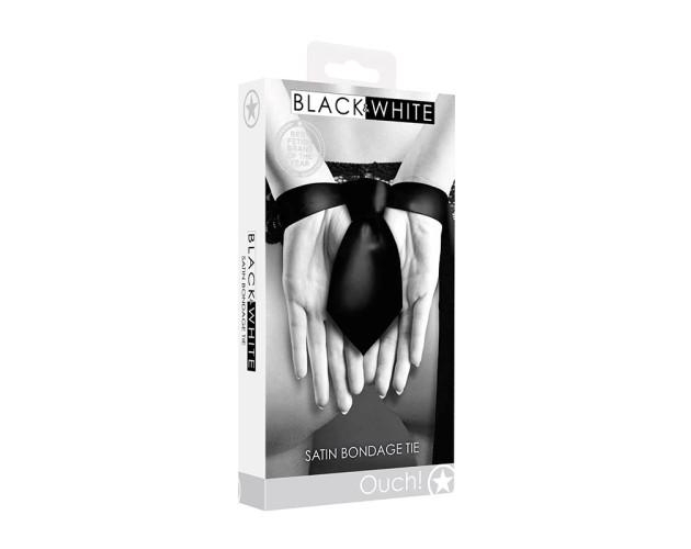 Ouch B&W Satin Bondage Tie Black