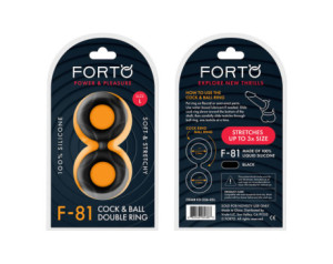 Forto F-81 Sili C&B Double Ring Lrg Blk