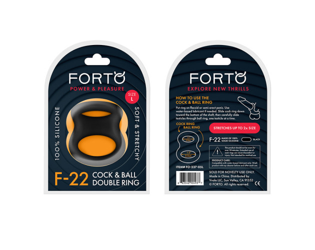 Forto F-22 Sili C&B D-Ring Large Black