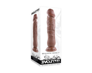 Evolved Realistic 7in Dildo W/Balls Brn