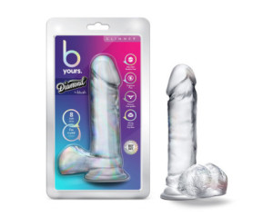 B Yours Diamond Glimmer 8in Dildo Clear