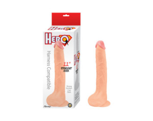 Hero Straight Cock 11in Whte