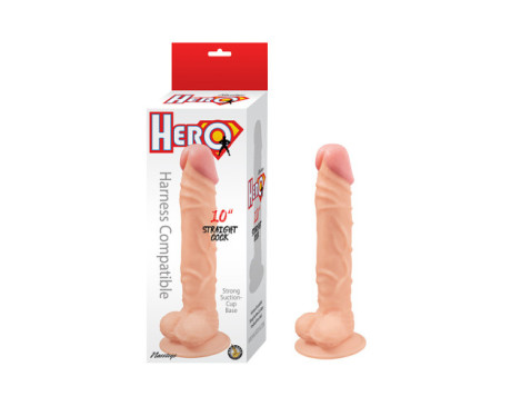 Hero Straight Cock 10in Whte