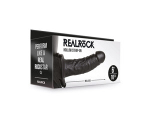 RealRock 6in Hollow Strap-On Black