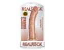 RealRock 9in Curved Dildo WSuction Tan