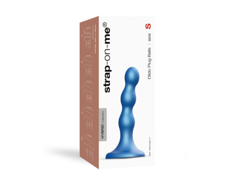 Strap-On-Me Hybrid DildoPlugBalls Blu S