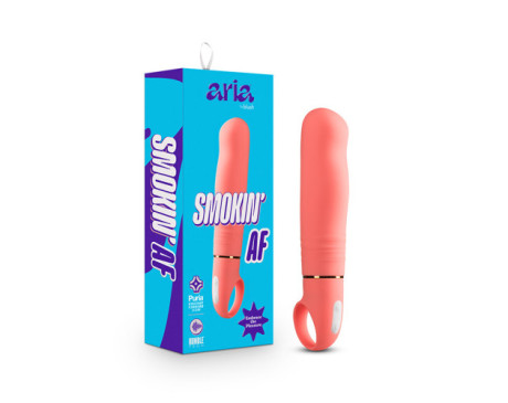 Aria Smokin AF Silicone Vibrator Coral