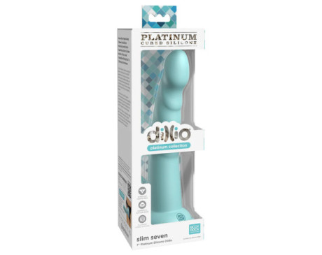 Dillio Platinum Slim Seven Dildo Teal