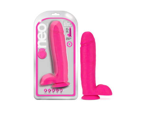 Neo 10in Dual Density Dildo Neon Pink