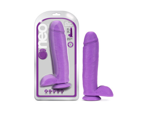 Neo 10in Dual Density Dildo Neon Purple