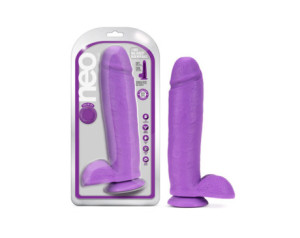 Neo 11in Dual Density Dildo Neon Purple