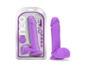 Neo 8in Dual Density Dildo Neon Purple