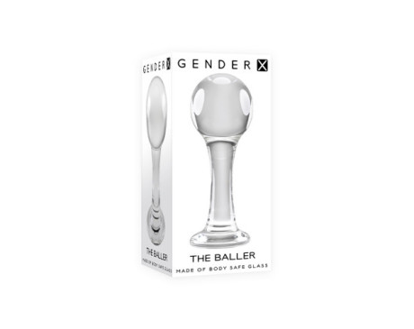 GX Baller Round Glass Anal Plug Clear