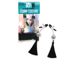 AF Sexy Nipple Clamps Black Tassle