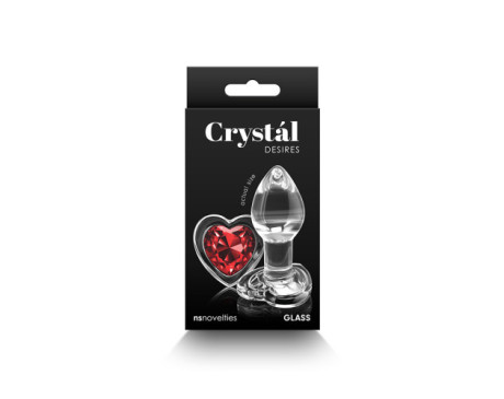 Crystal Desires Red Heart Gem Plug Small