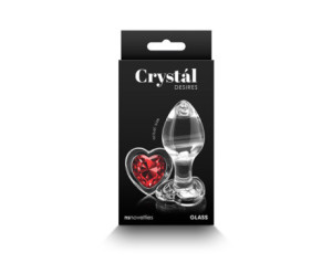 Crystal Desires Red Heart Gem Plug Med