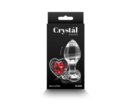 Crystal Desires Red Heart Gem Plug Med