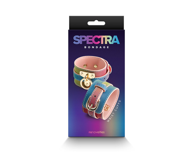 Spectra Bondage Wrist Cuffs Rainbow