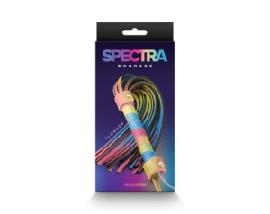 Spectra Bondage Flogger Rainbow