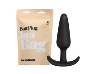 In A Bag Butt Plug 5in Black