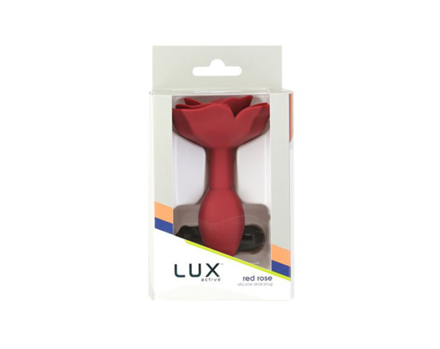 Lux Active Rose Silicone Butt Plug Red