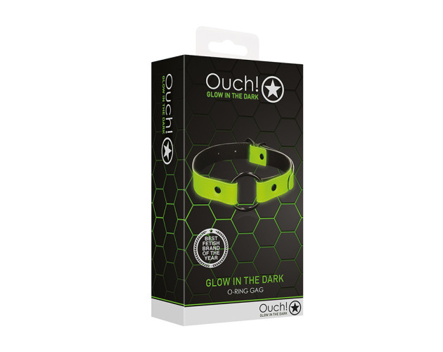 Ouch GITD O-Ring Gag Neon Green