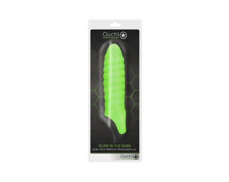 Ouch GITD Swirl Thick Penis Sleeve Grn