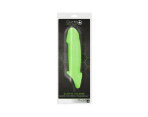 Ouch GITD Smooth Thick Penis Sleeve Grn