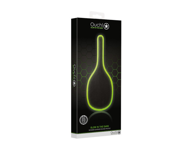 Ouch GITD Round Paddle Neon Green