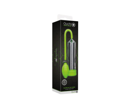 Ouch GITD Classic Penis Pump Neon Green