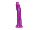 Realrock GITD Slim 9in Dildo Neon Purple