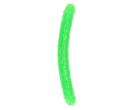 Realrock GITD Double Dong 12in NeonGreen