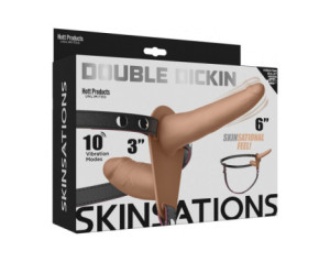 Skinsations Double Dickin Strap On W/Har