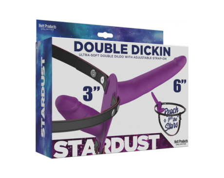 Stardust Double Dickin Strap On W/Harn S