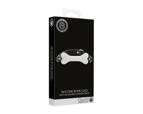 Ouch Puppy Play Silicone Bone Gag White