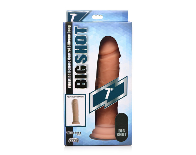 Big Shot 7in Vibr Silicone Dildo Light