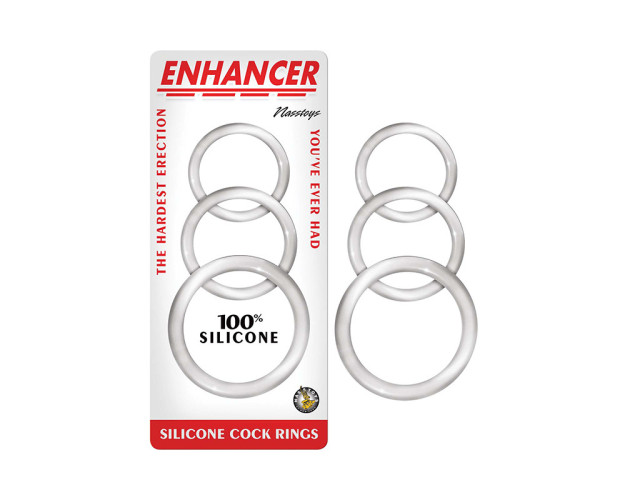 Enhancer Silicone Cockrings Clear Set/3