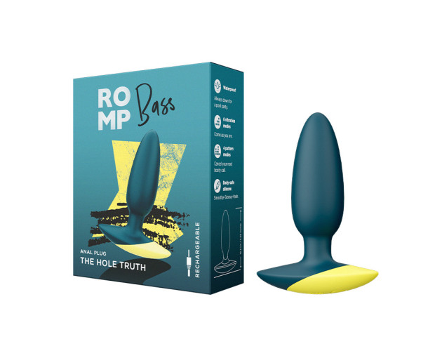 ROMP Bass Vibrating Anal Plug Dark Green