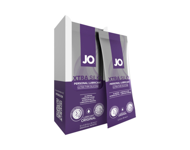 JO Xtra Silky Silicone Lube Foils 12pc