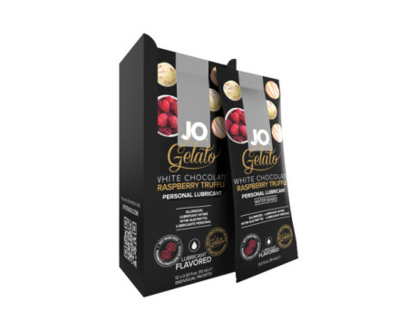 JO Gelato White Choc Raspberry Foil 12pc