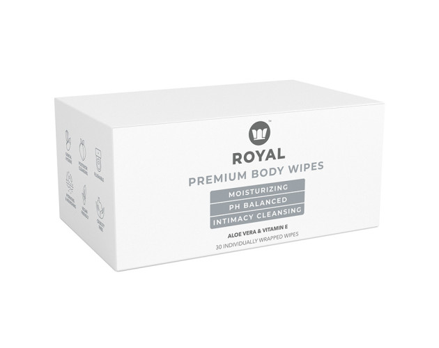 Royal Condom Intmcy Clnsng Wipes Box 30c