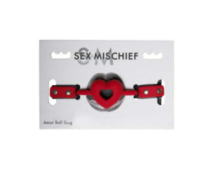 SS S&M Amor Heart Ball Gag Red