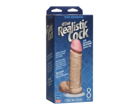 Realistic Cock - 8in White