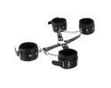 MP Leather All 4's Fuzzy Cuff Set Black