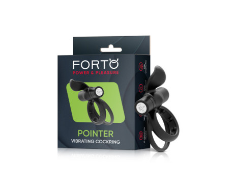 Forto Pointer Vibr Dual Cockring Blk