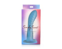 Simply Sweet Ribbed Silicon Dildo 7in Bl