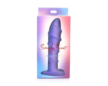 Simply Sweet Swirl Silicone Dildo 7in Pu