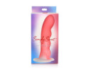 Simply Sweet Wavy Sili Dildo 8in Pk/Wh